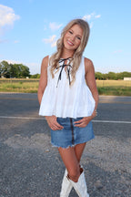 Pleated Pearl Top