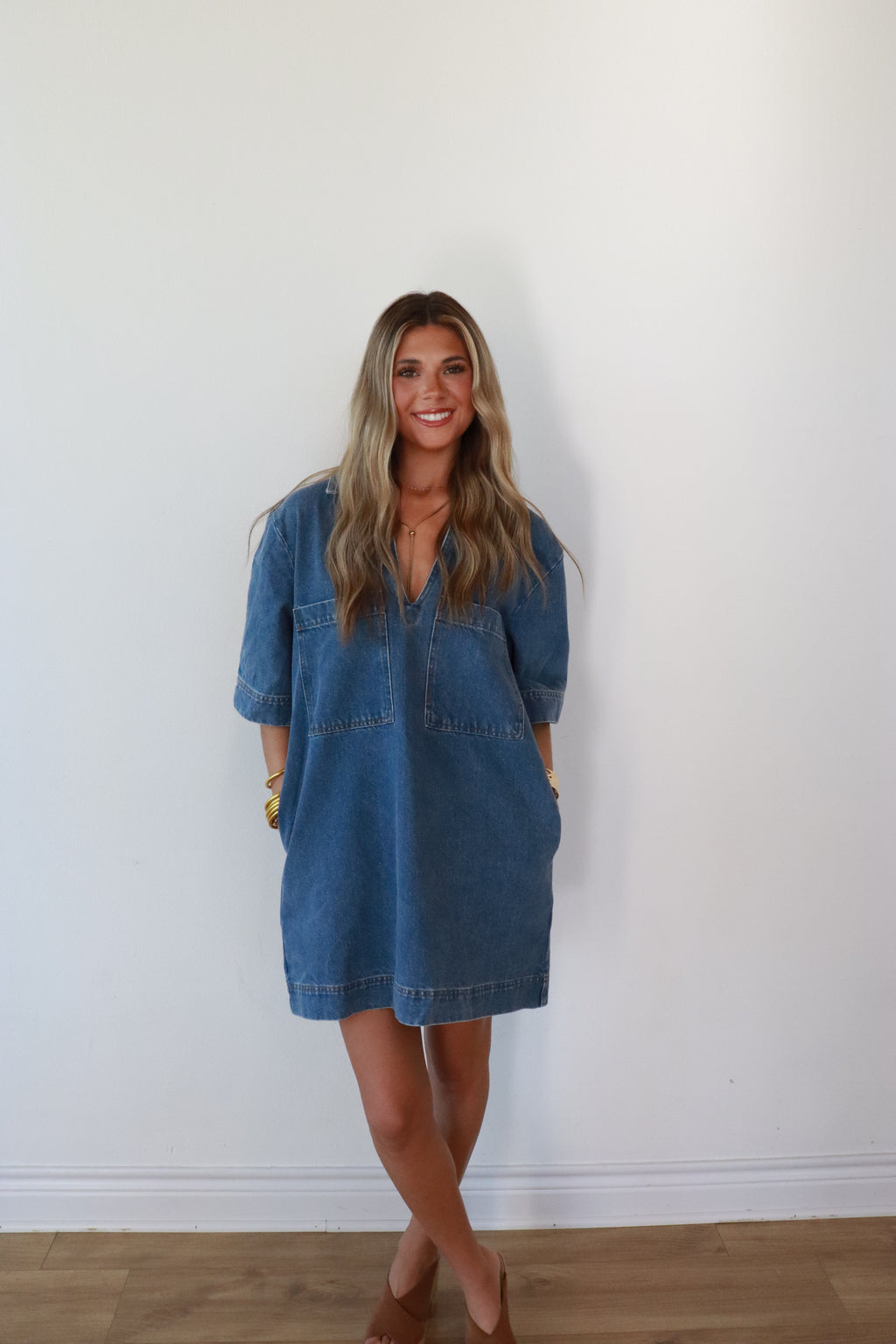 Calder Denim Pocket Dress