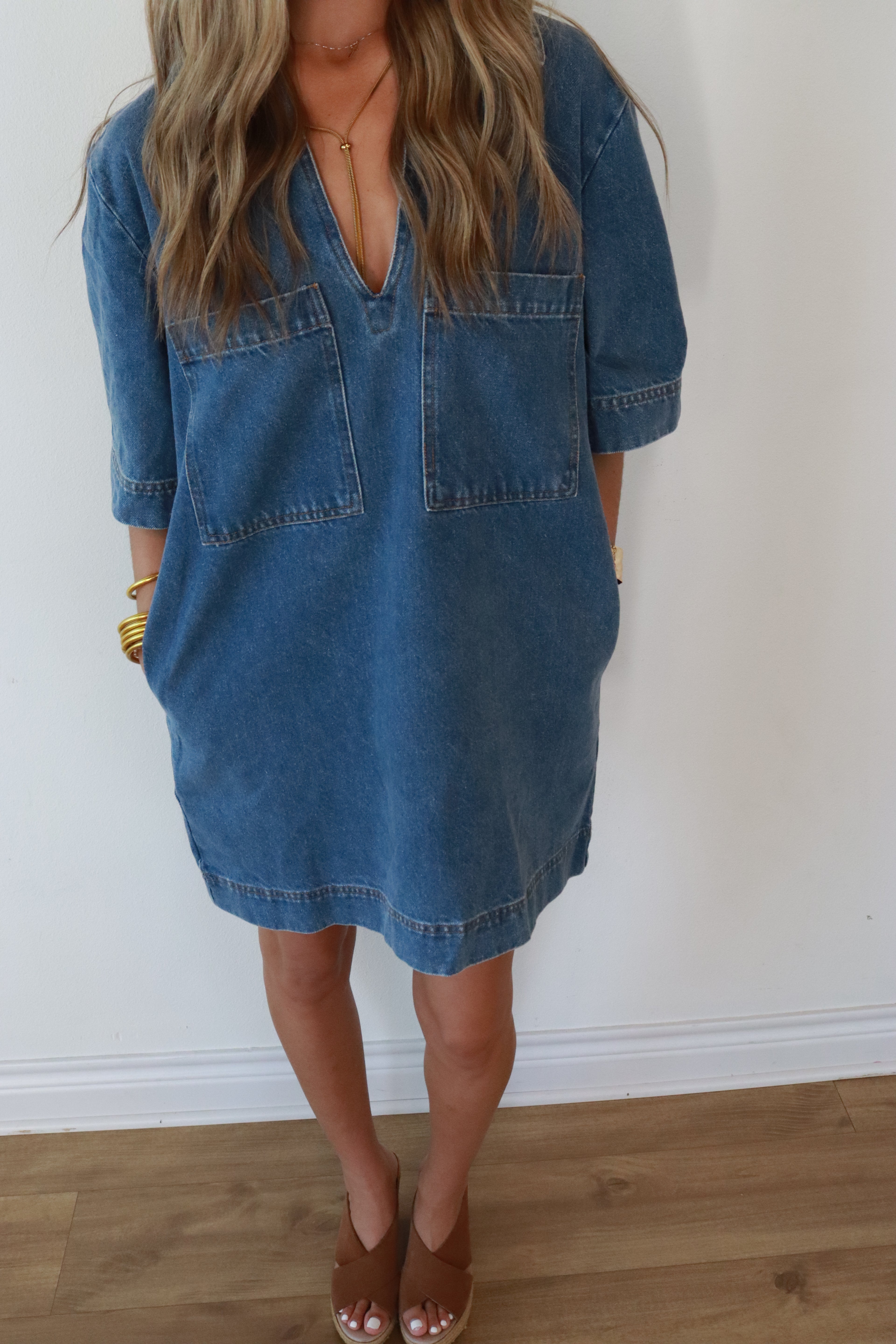 Calder Denim Pocket Dress