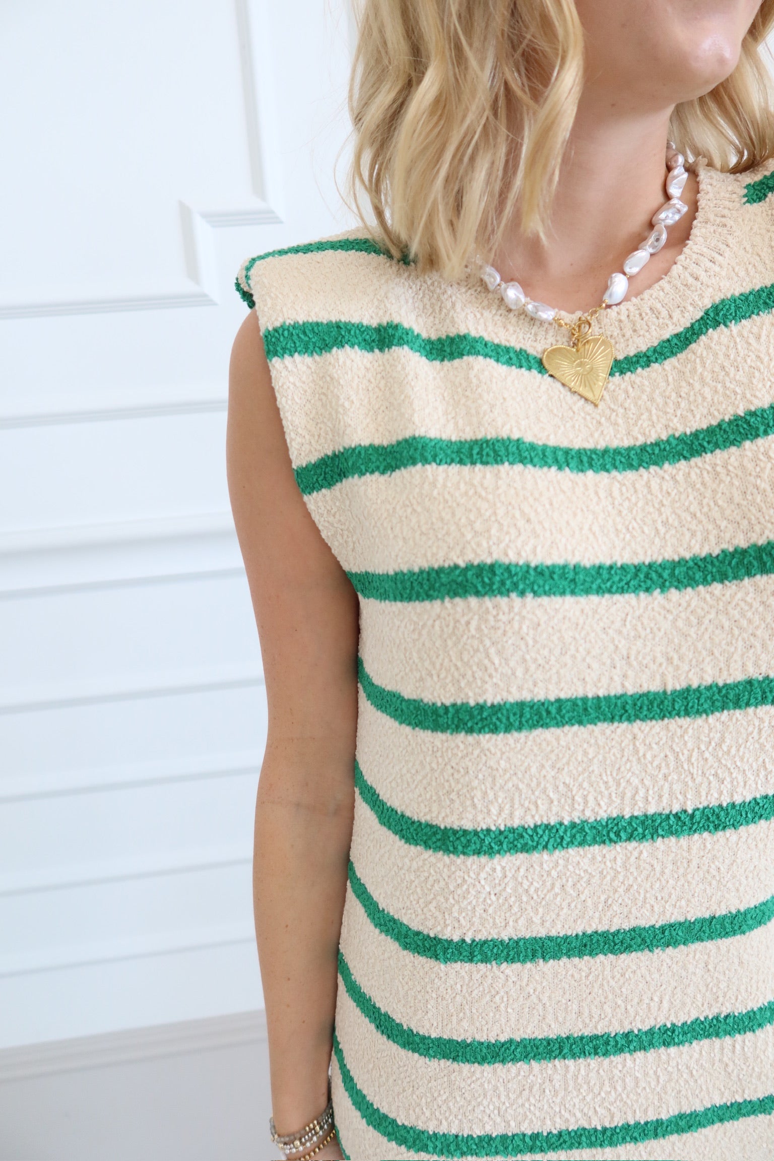 Lulu Green Striped Midi Dress