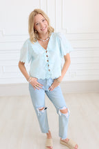 June Eyelet Tie Top