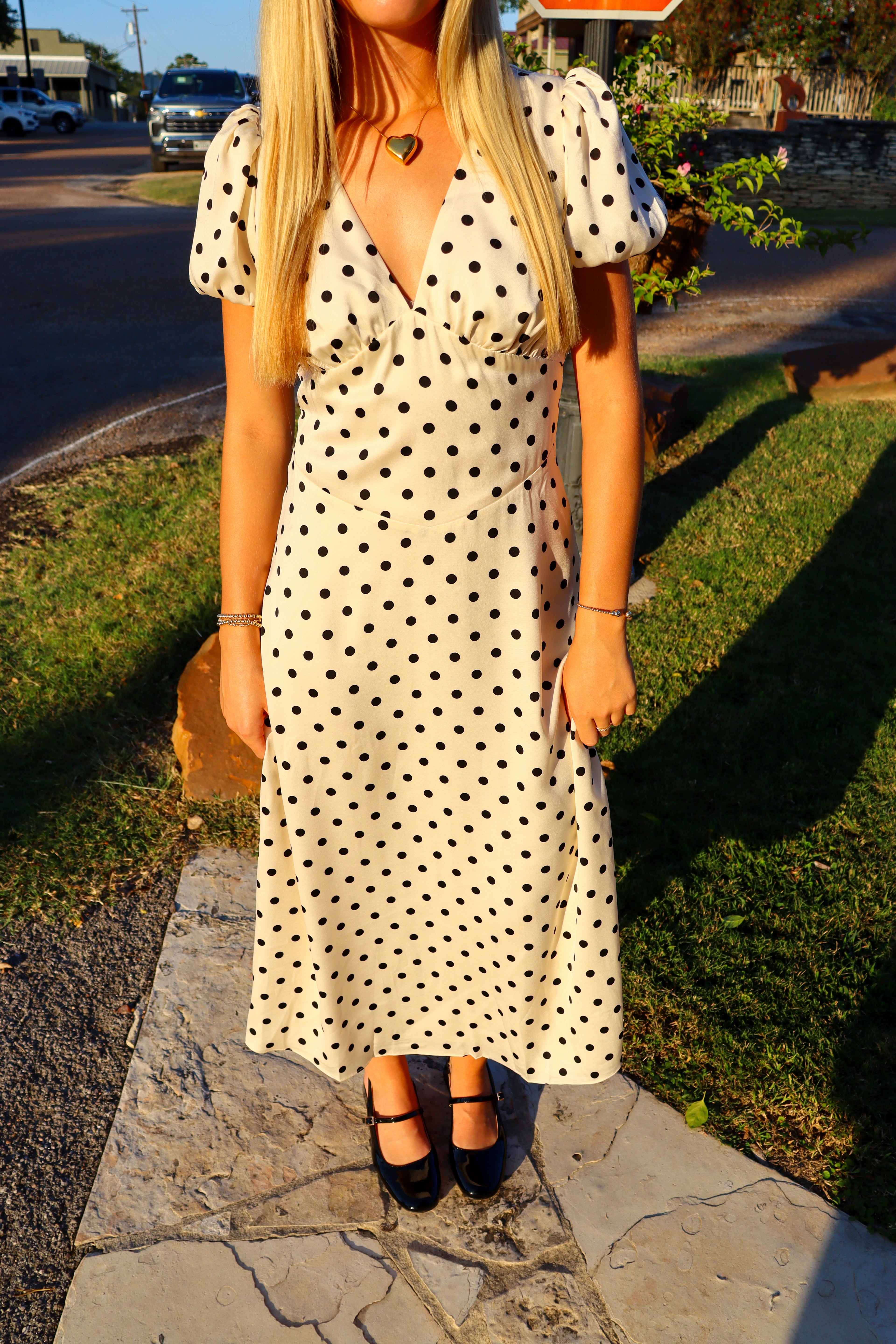 Leni Polka Dot Maxi Dress