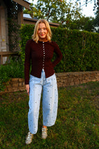 Hallie Brown Long Sleeve Top