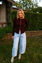 Hallie Brown Long Sleeve Top