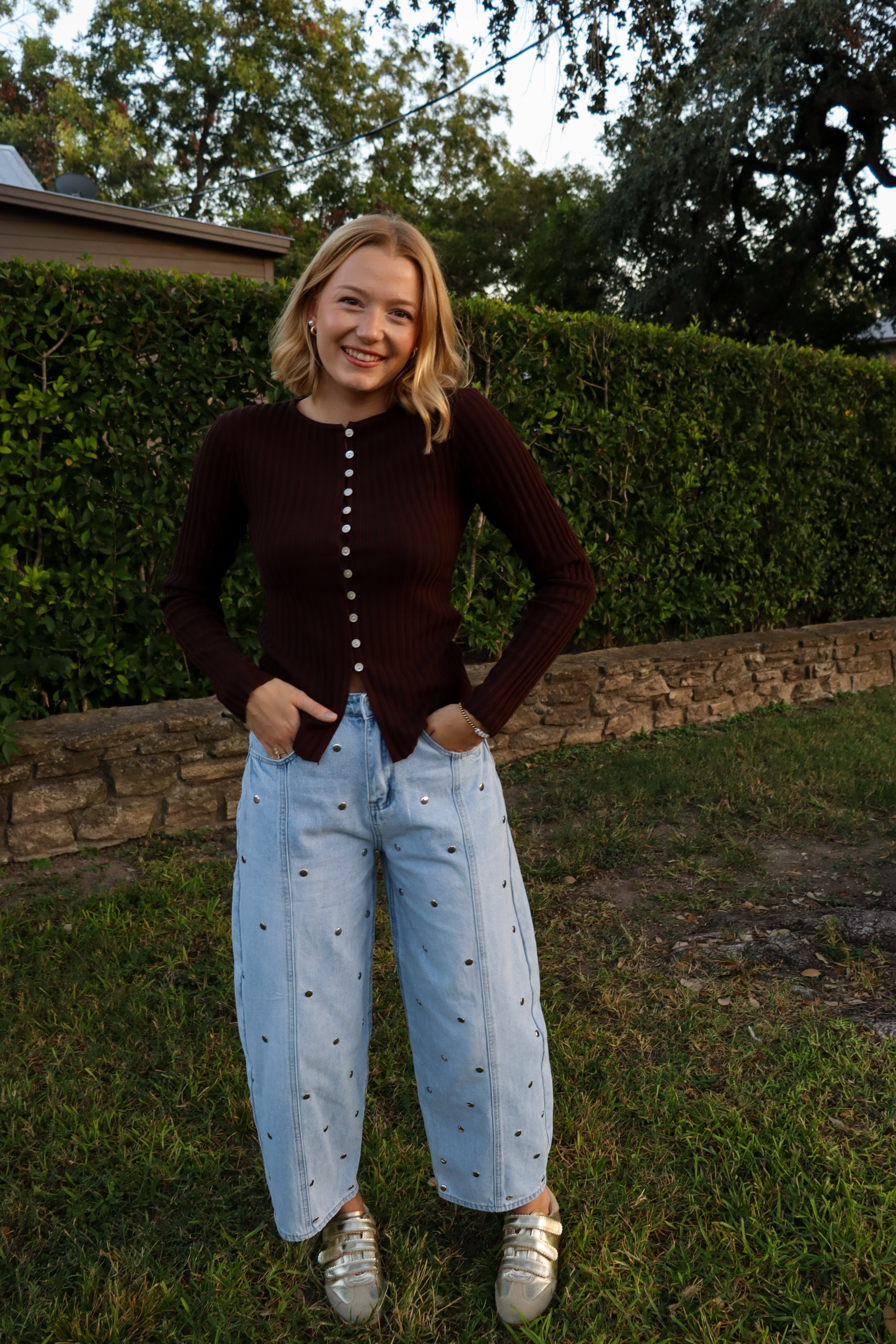 Hallie Brown Long Sleeve Top