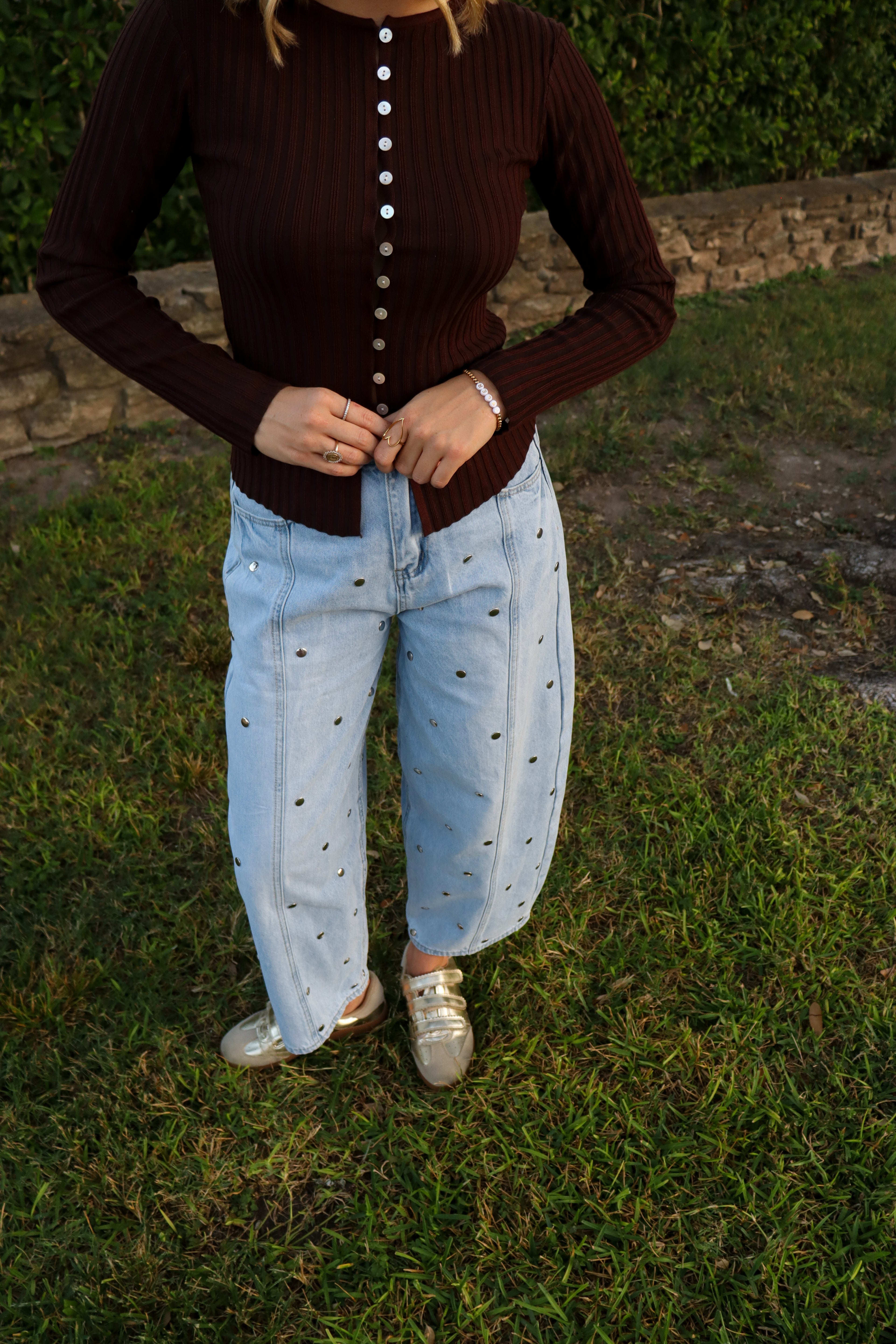 Hallie Brown Long Sleeve Top