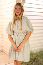 Meadow Sage Cut Out Dress