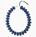Chunky Beaded Necklace- Navy