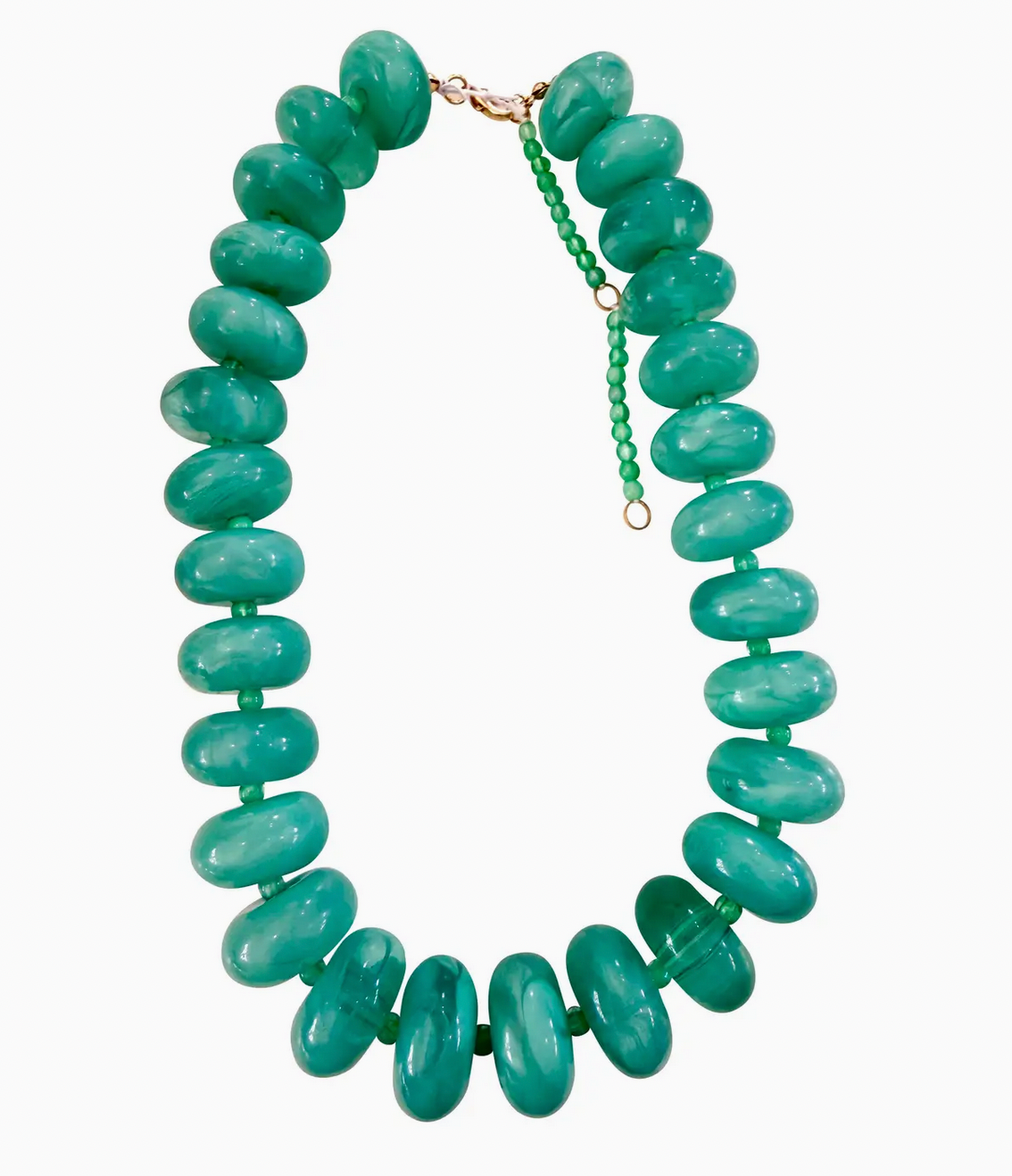 Chunky Beaded Necklace- Turquoise