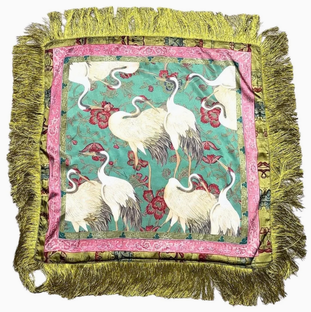 Crane Fringe Scarf