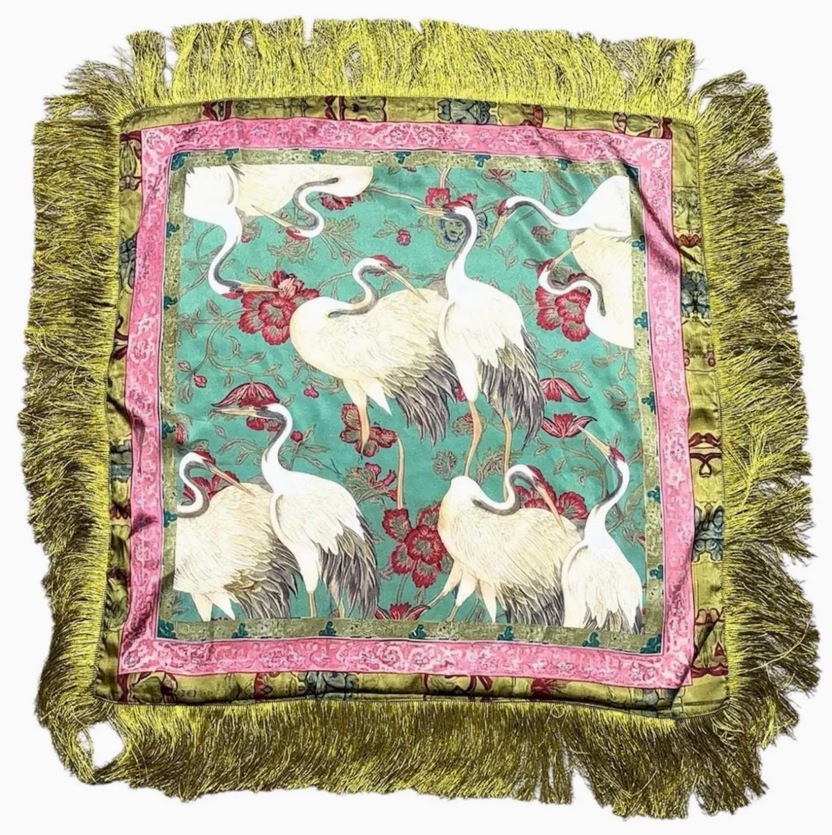 Crane Fringe Scarf