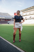 Midnight Yell Black Pleather Top