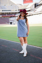 The Kyle Denim Colorblock Dress