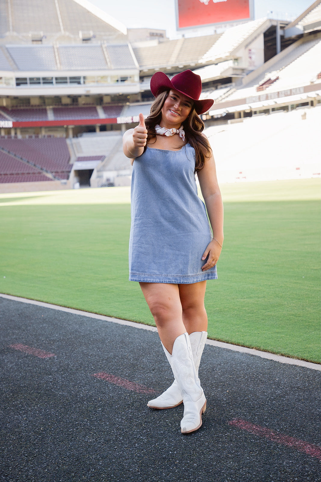 The Kyle Denim Colorblock Dress