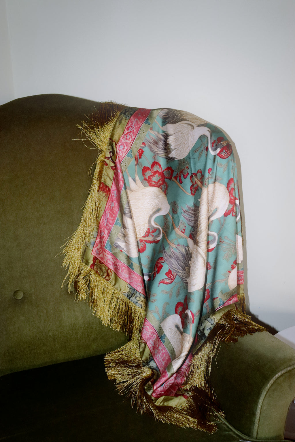 Crane Fringe Scarf