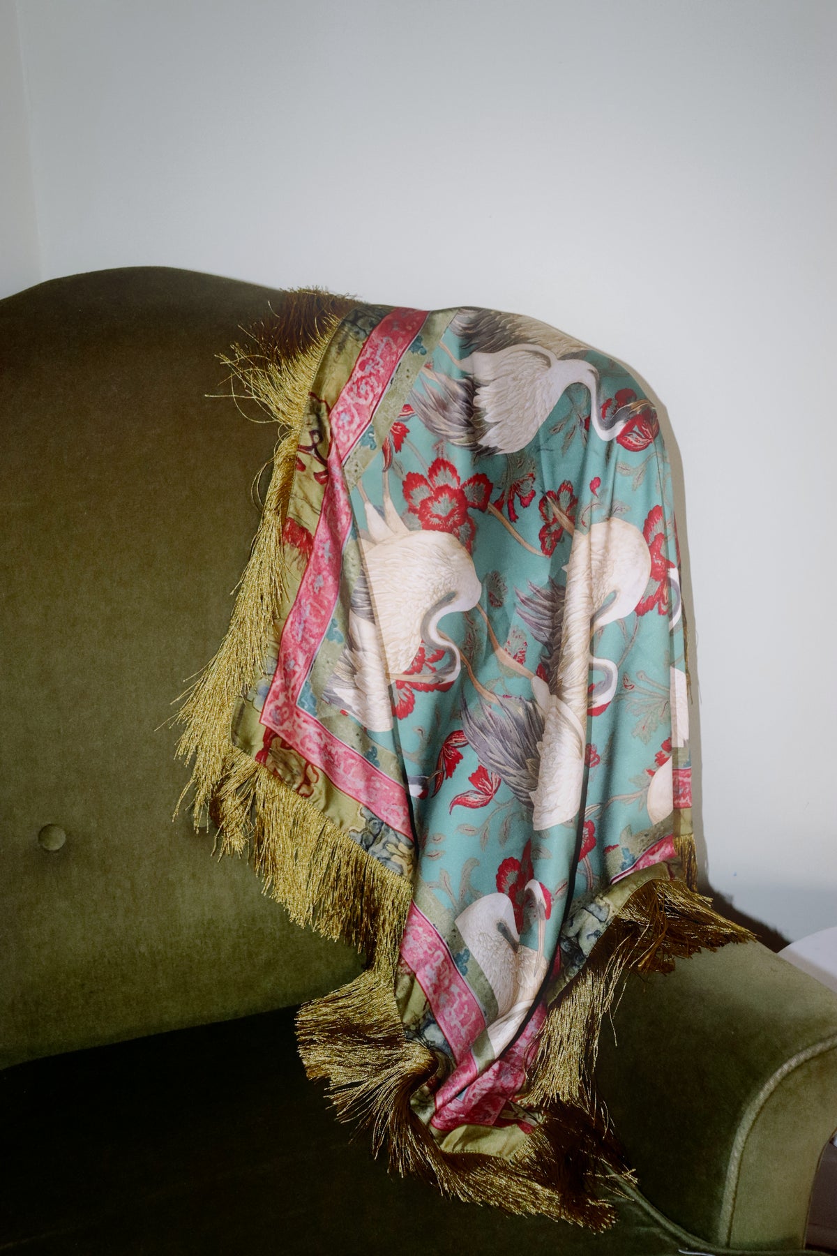 Crane Fringe Scarf